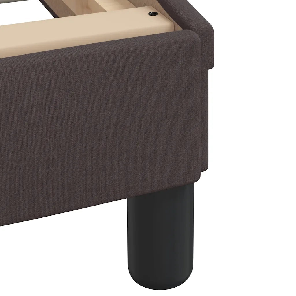 Letto matrimoniale | Letto per adulti | Giroletto senza Materasso Marrone Scuro 120x200 cm Tessuto