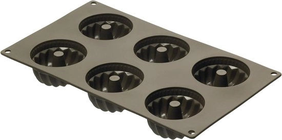Muffiniera in Silicone - Marrone, Resistente al Calore