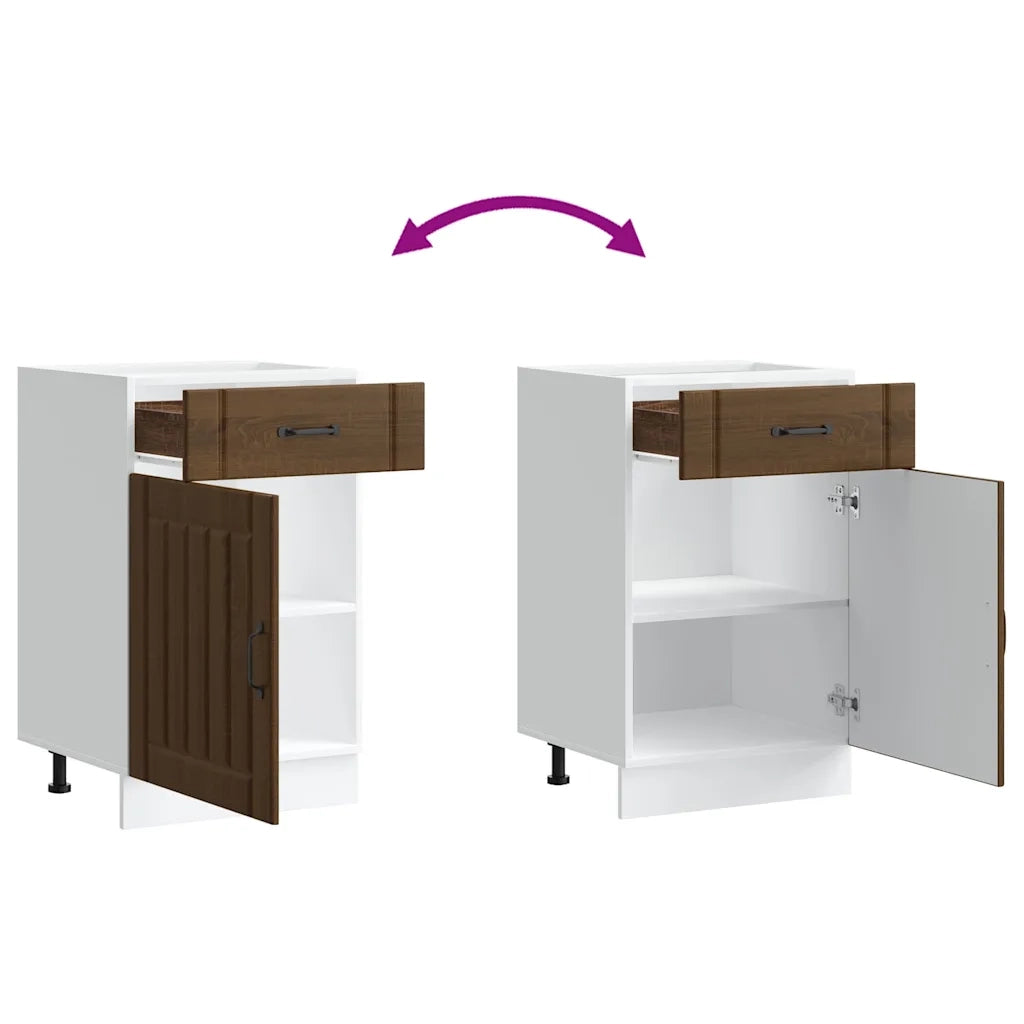 Pensile da cucina | Base da Cucina Lucca Grigio Sonoma in Legno Multistrato