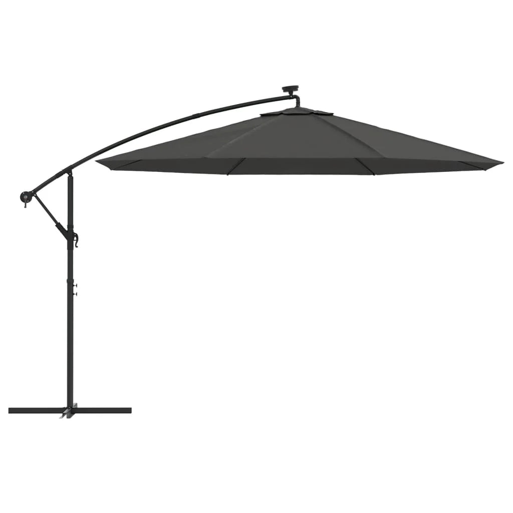 Ombrellone da giardino a braccio e palo in metallo 350 cm antracite 02_0008653