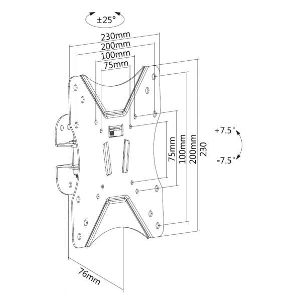 STAFFA 23-42 PIVOTING TV WALL MOUNT B