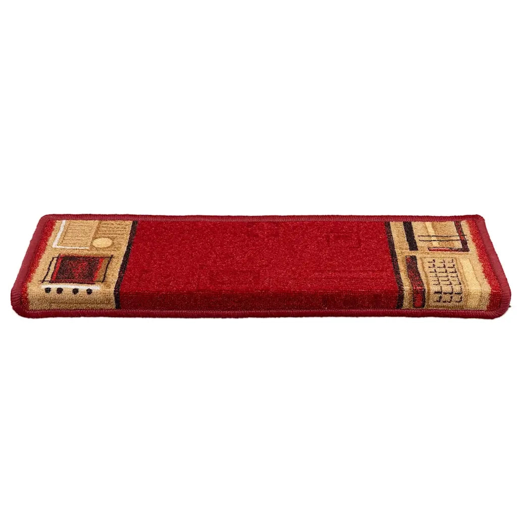 Tappetini per Scale Autoadesivi 5 pz | Gradini per Scale 65x21x4 cm Rossi