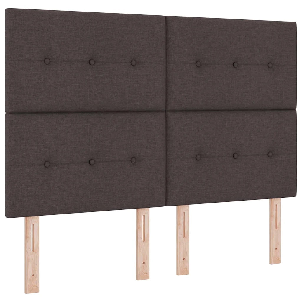 Testiera LED con strisce LED Marrone Scuro 160 cm Tessuto 3338439