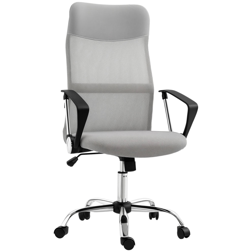 Poltrona da ufficio ergonomica girevole regolabile in altezza ¨C Minimal ¨C tessuto grigio 63x65x119-109cm