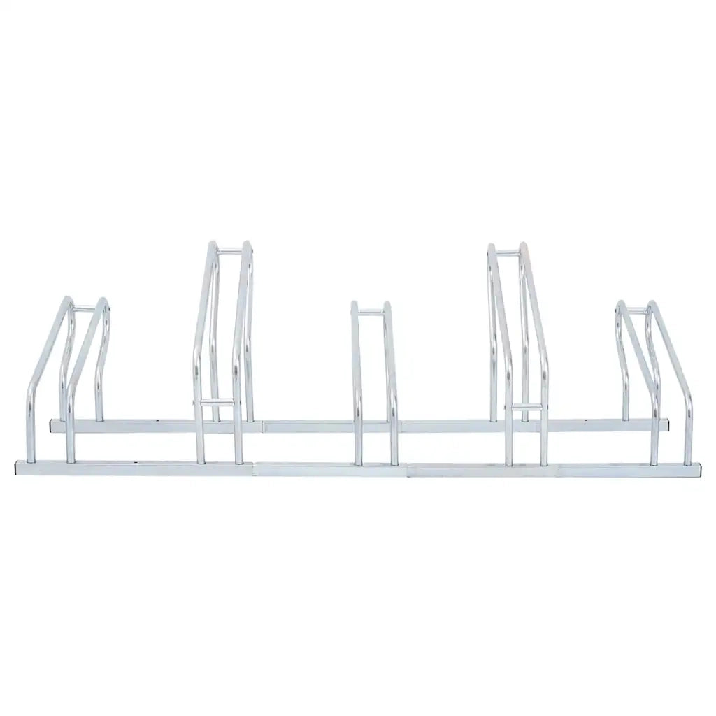 Supporto per 5 Bici da Pavimento Autoportante Acciaio Zincato 4005576