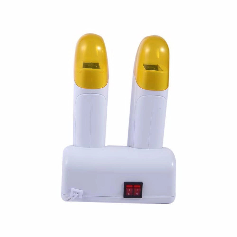 Trade Shop - Kit Doppio Scaldacera Rullo + Ricarica Base Per Strisce Depilatorie Cera Ceretta -