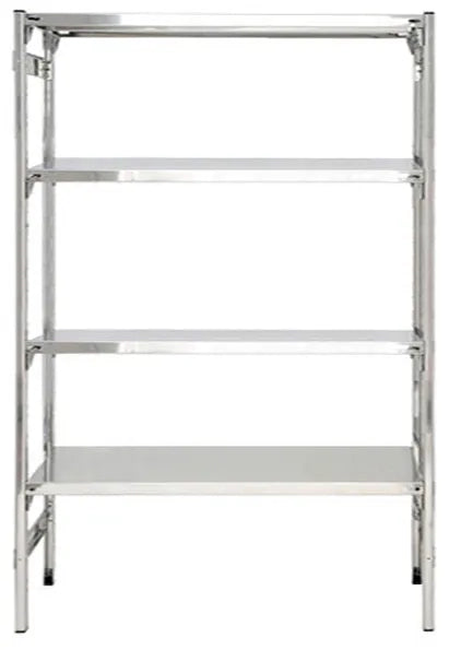 Scaffalatura in acciaio inox con ripiani cm. 120x30x200h