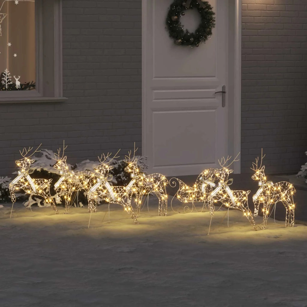 Renne LED con 40 LED 7 pcs Oro PET