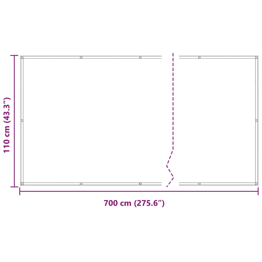 Schermo da balcone | Paravento da Balcone Borgogna 110 x 700 cm Tessuto Oxford