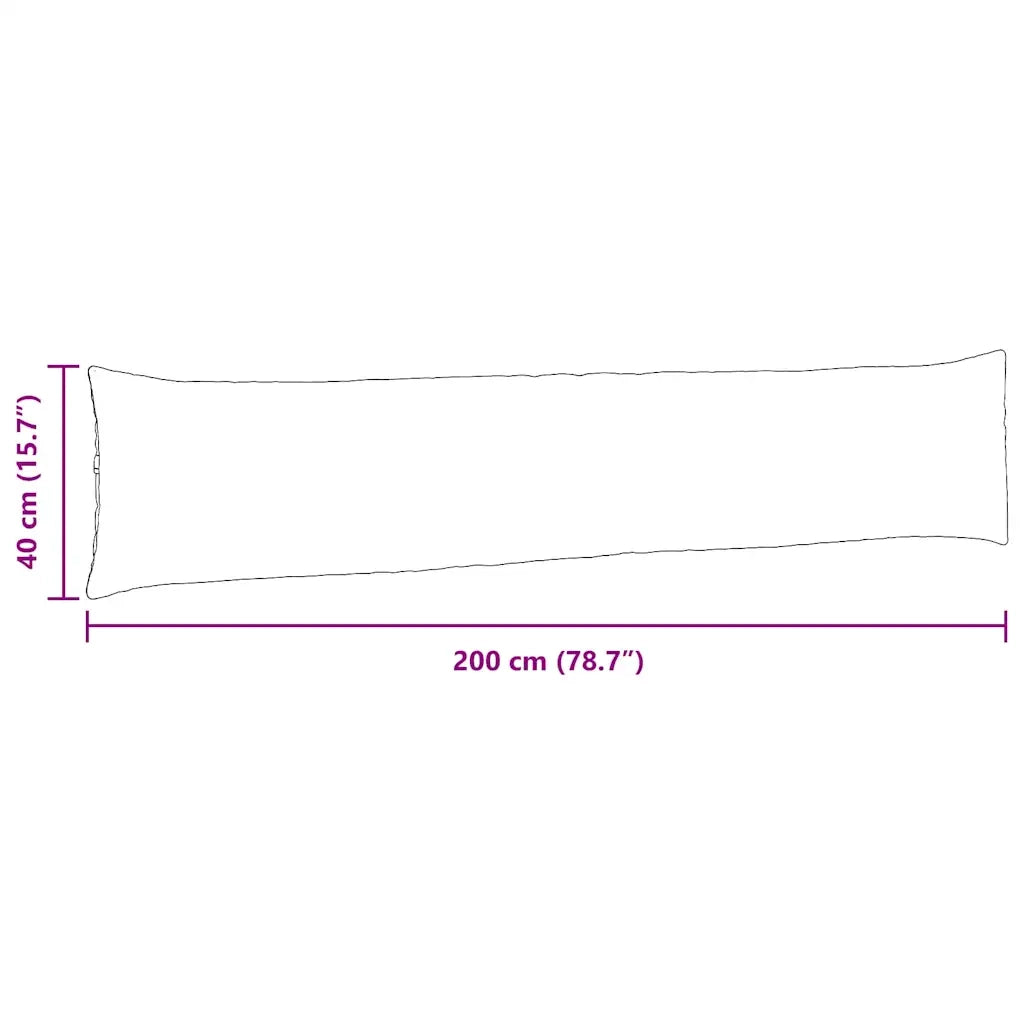 Cuscini da Divano 2 pcs Crema 200 x 40 cm Tessuto 42013901