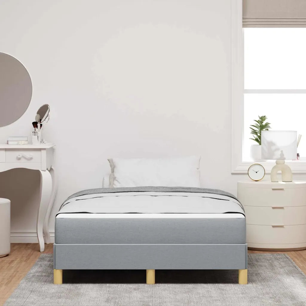 Letto a molle con materasso Grigio chiaro 120 x 190 cm Tessuto 3398549