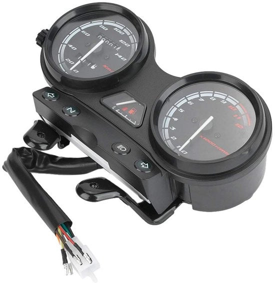 Strumentazione per Motocicletta Display Digitale - Tachimetro - Contachilometri - Contaspedizione - Adatto per YBR 125 2005-2009 - Materiale PP-T Resistente - Telaio in Acciaio