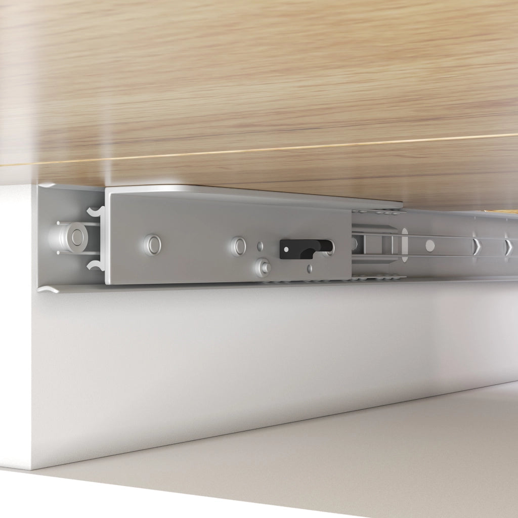 Tavolo allungabile con piano estensibile bilaterale e vano contenitore in MDF 110 × 80 × 75 cm