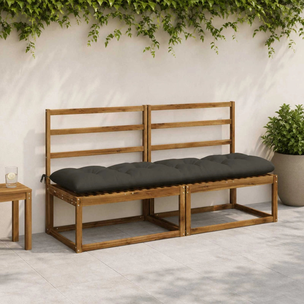 Cuscini per Panchina VIANEN 2 pz 100% Poliestere Antracite 953009