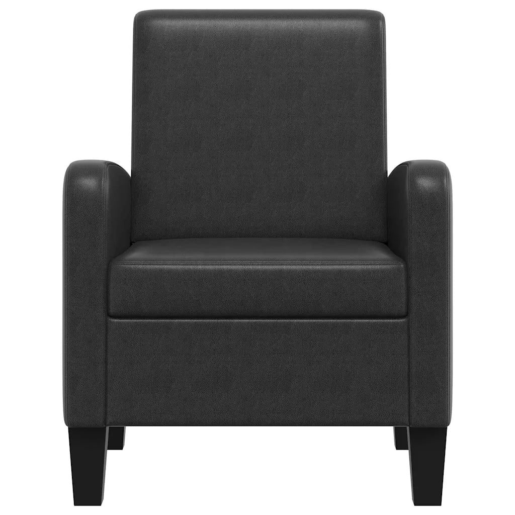 Divano Sedia-Poltrona Nera in Similpelle 421379