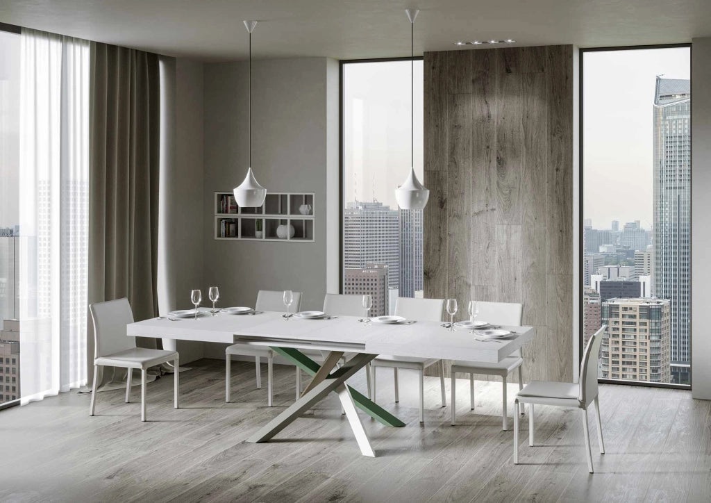 Tavolo allungabile 90x120/224 cm Volta Bianco Frassino telaio 4/A