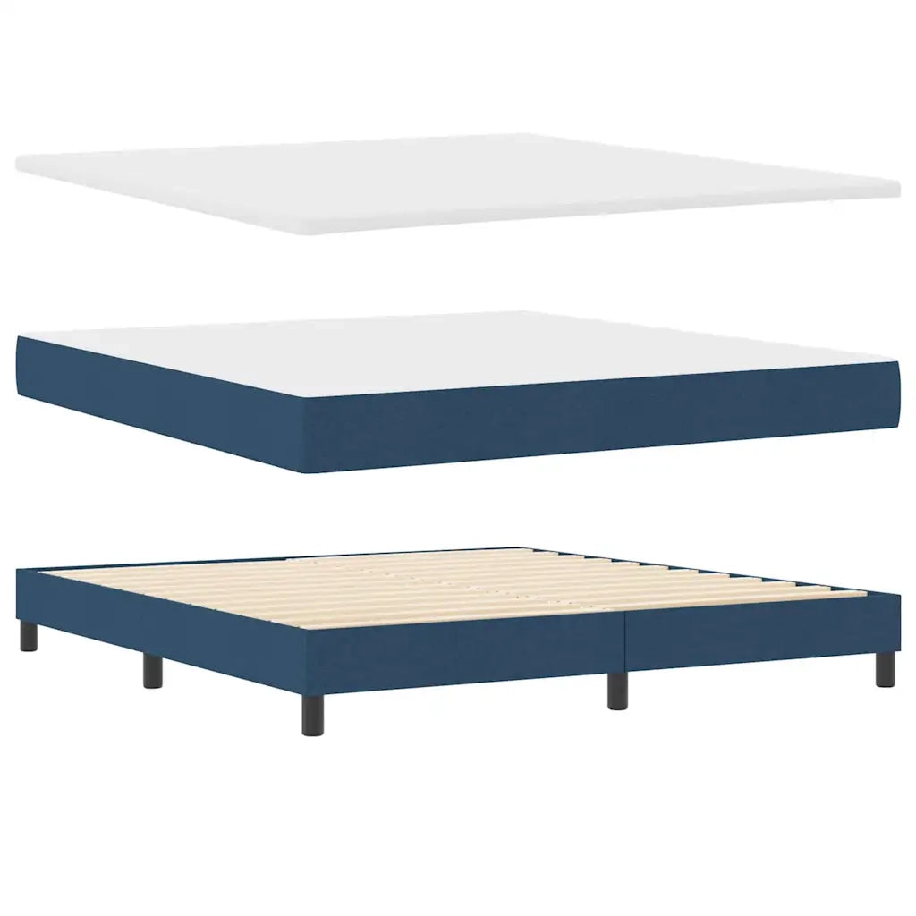 Letto a molle con testiera Blu 180 x 200 cm Tessuto 3340107