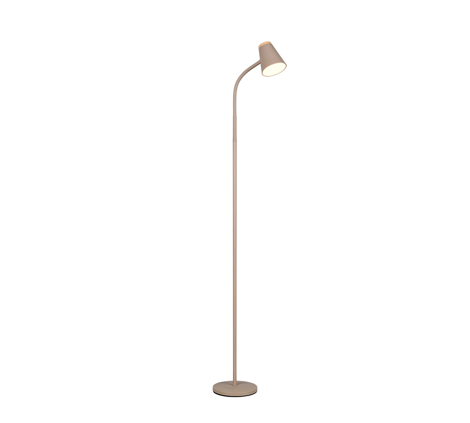Piantana LED, plastica, beige, H 145 cm, Pongo