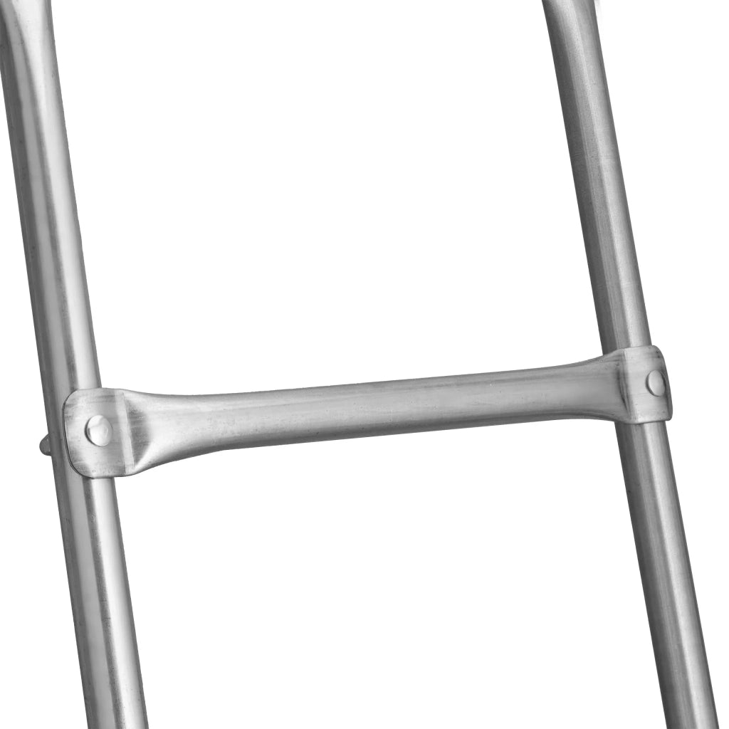 Scaletta per trampolino universale con 2 barre pratica giardino 76 cm in acciaio nero 13_0012909
