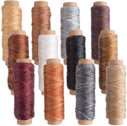 Filamento di cera 12 colori - 150D per cucire - lavorazione pelle - sostenibile - leggero - lunghezza totale 360 metri - gomitoli per cucire