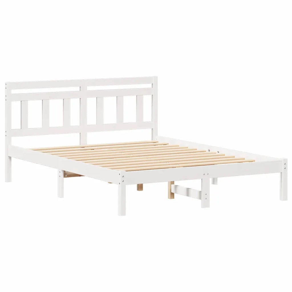 Struttura del letto-Giroletto-Rete del Letto Bianco 120 x 190 cm Pino massello 836430