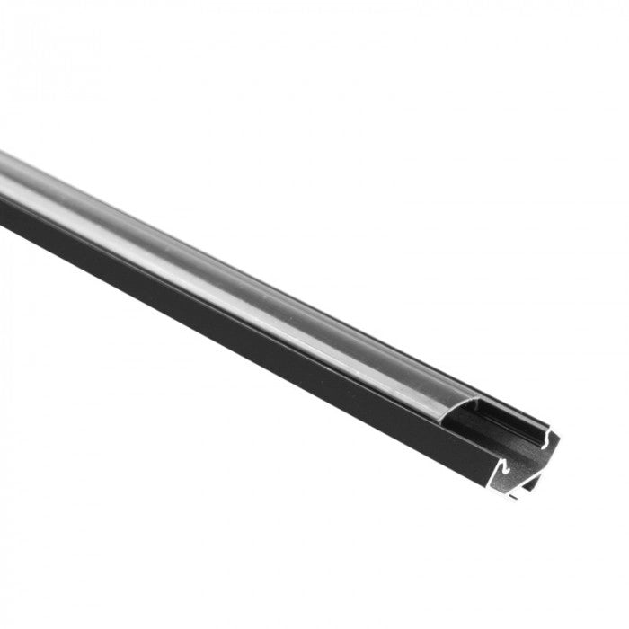 Profilo angolare LED R01 nero con diffusore nero 1m Ecolight