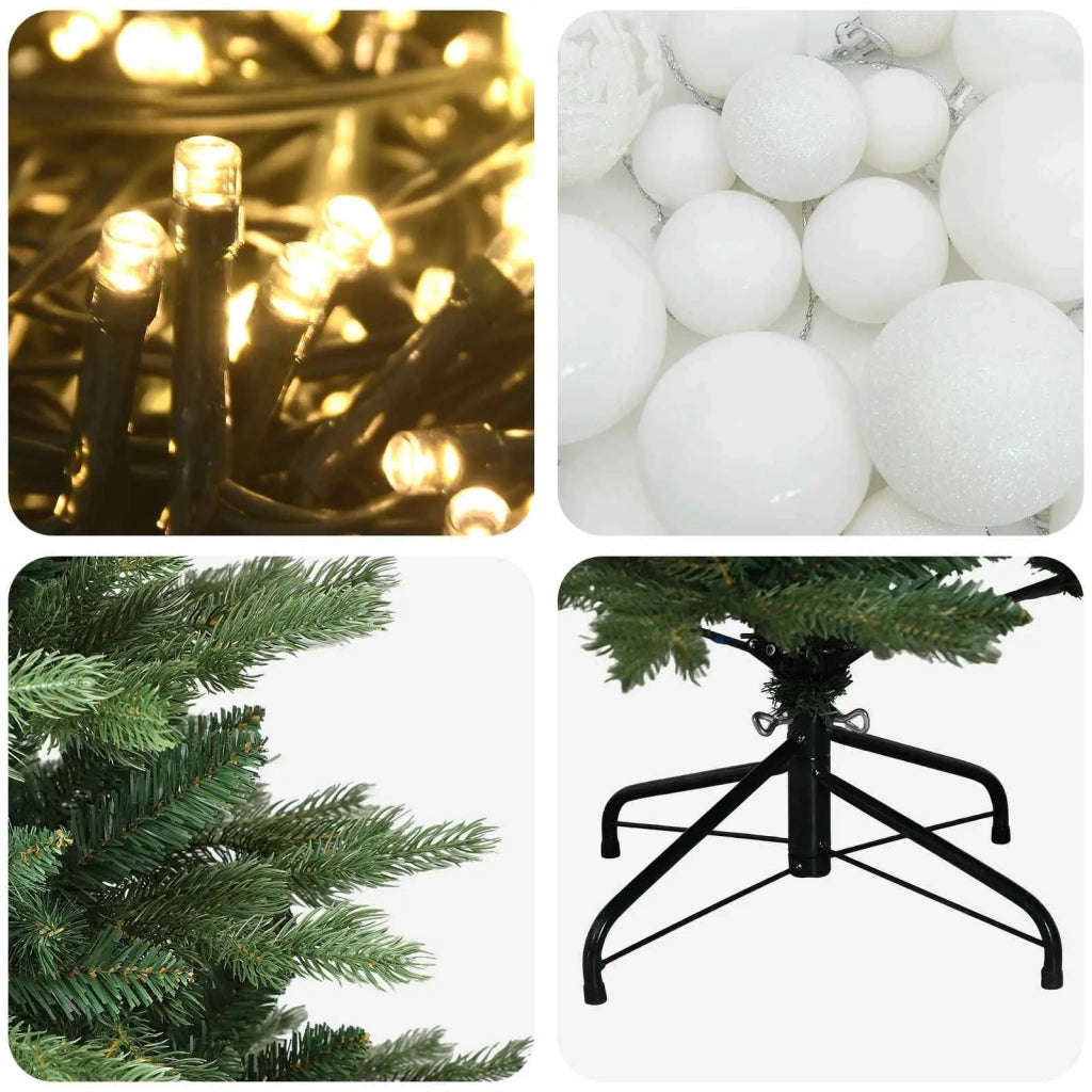 Albero di Natale artificiale con palline 180 cm 300 LED 3467074