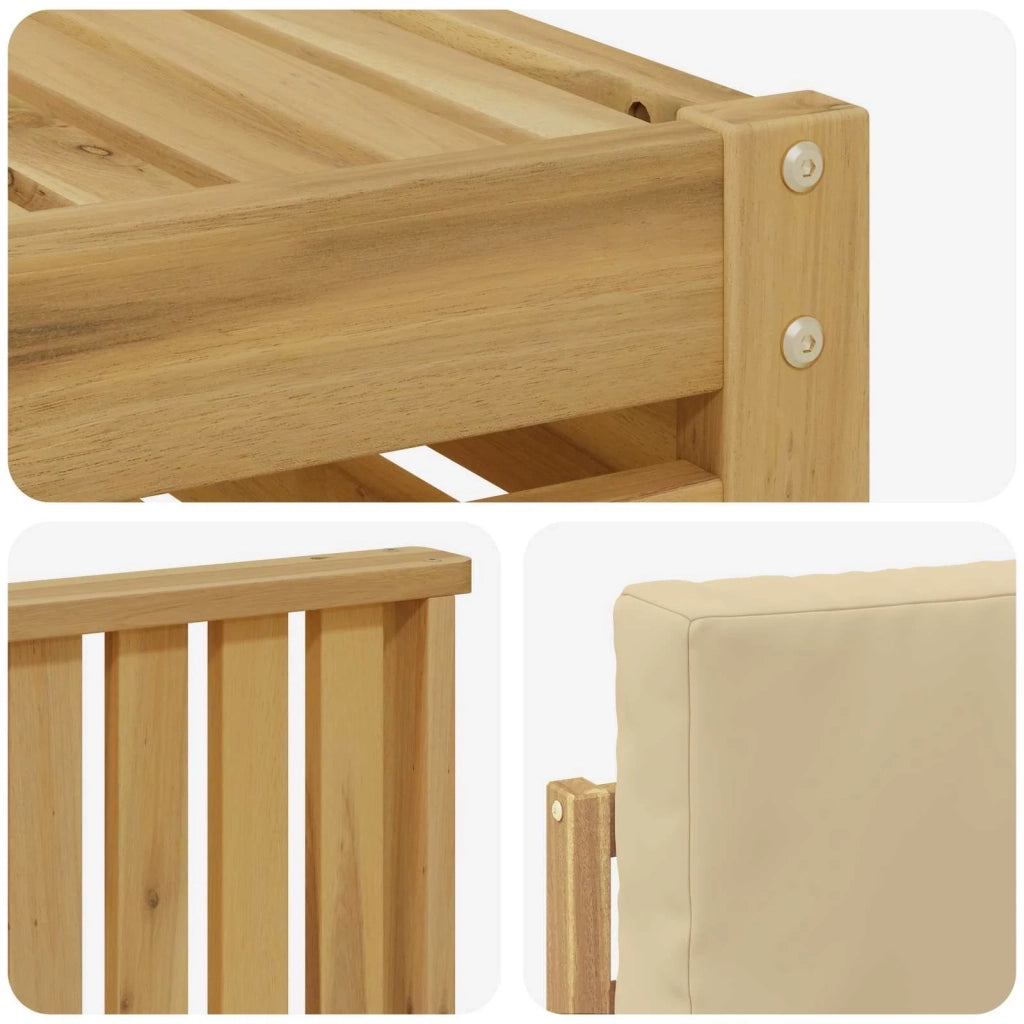 Set di divani da esterno 4 pcs Bianco e Beige 3391633