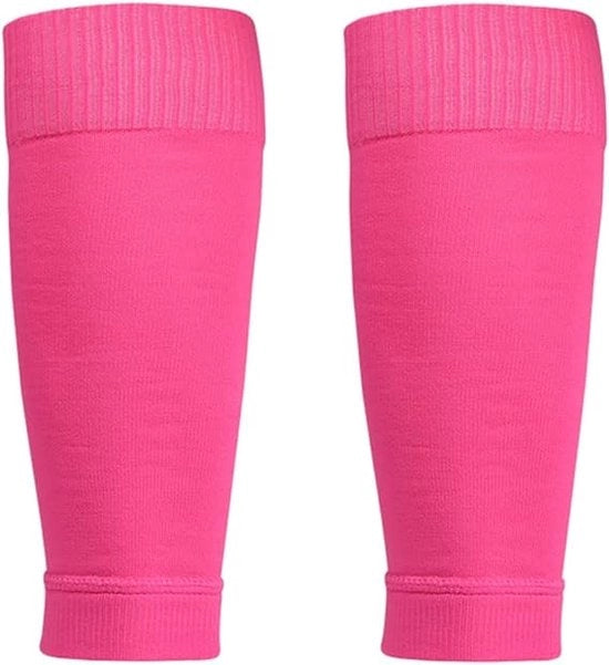Due paia di calzettoni per stivali da calcio, guanti per stivali da calcio per protezione della coscia per migliorare il grip, calzettoni con guanti per stivali da calcio per bambini e adulti - rosa