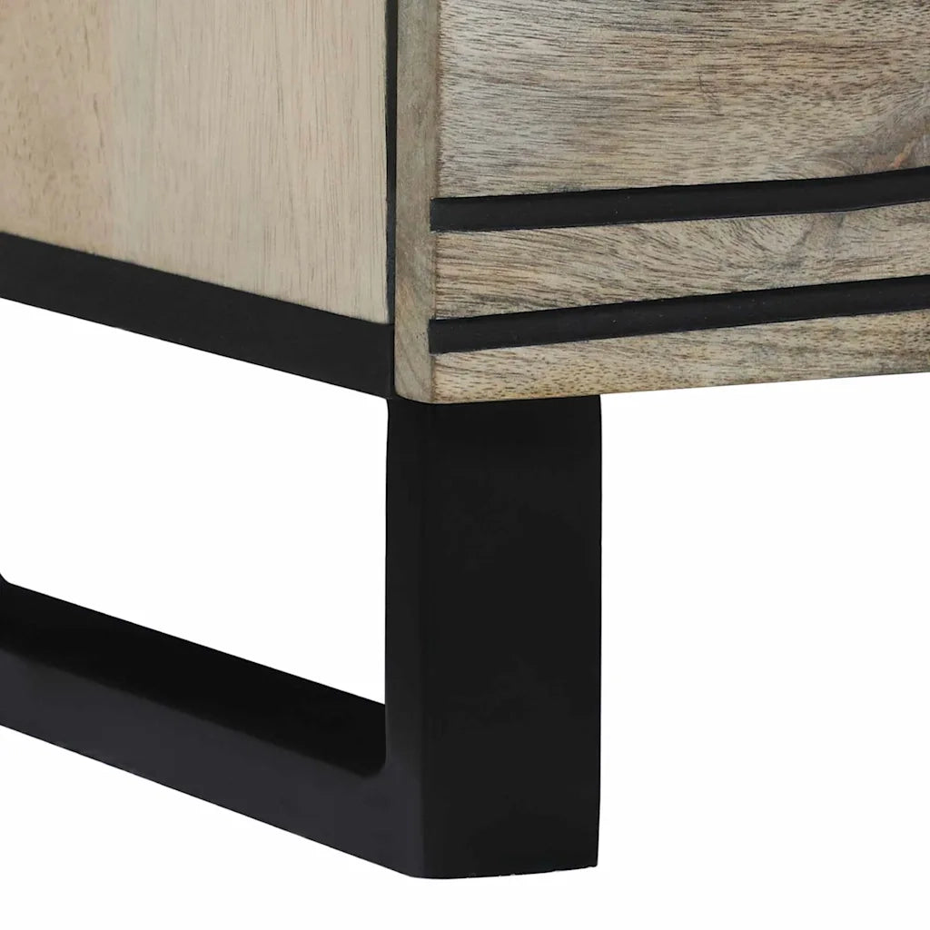 Credenza Bianco 60 x 33.5 x 75 cm Legno massello di mango 4017975
