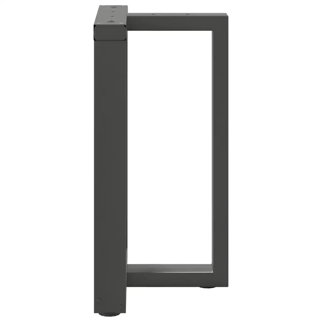 Gambe per tavolo da pranzo a forma di T 2 pz Antracite 50x35x(72-73) cm Acciaio 4013050