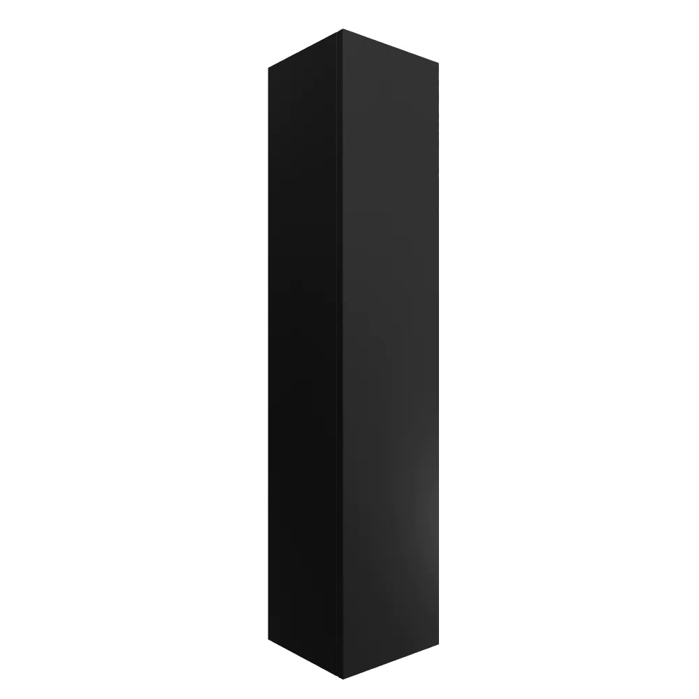 Colonna bagno sospesa 140x30cm nero opaco apertura push&pull reversibile | Hexa