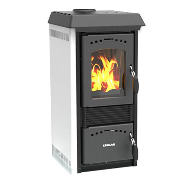 Lincar 001125057 Gioia Stufa a Legna Potenza Termica 5,6 kW Rendimento 85,5% Volume Riscaldabile 147 m³ colore Bianco
