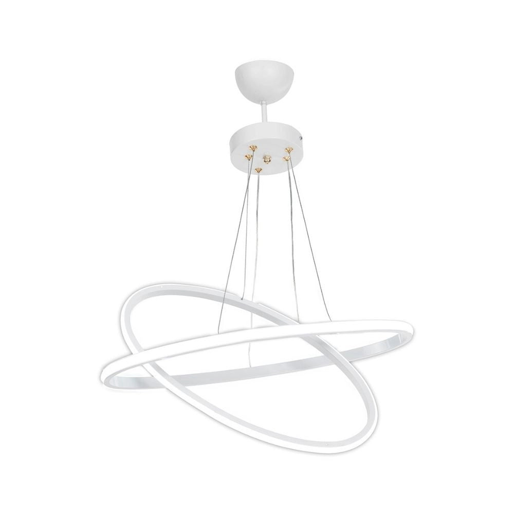 Lampada a sospensione due anelli LED Muso MDL4438 colore bianco