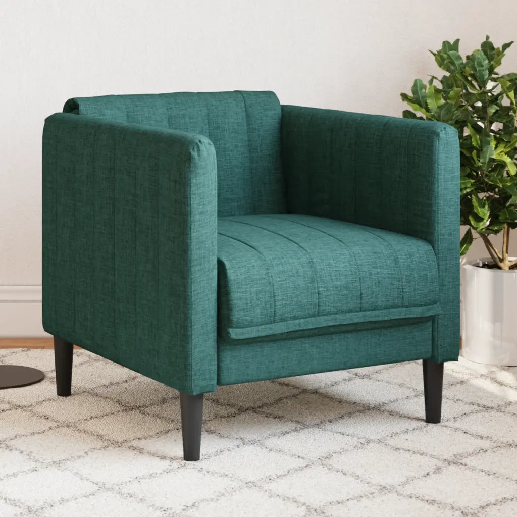 Poltrona Verde Scuro in Tessuto 372599