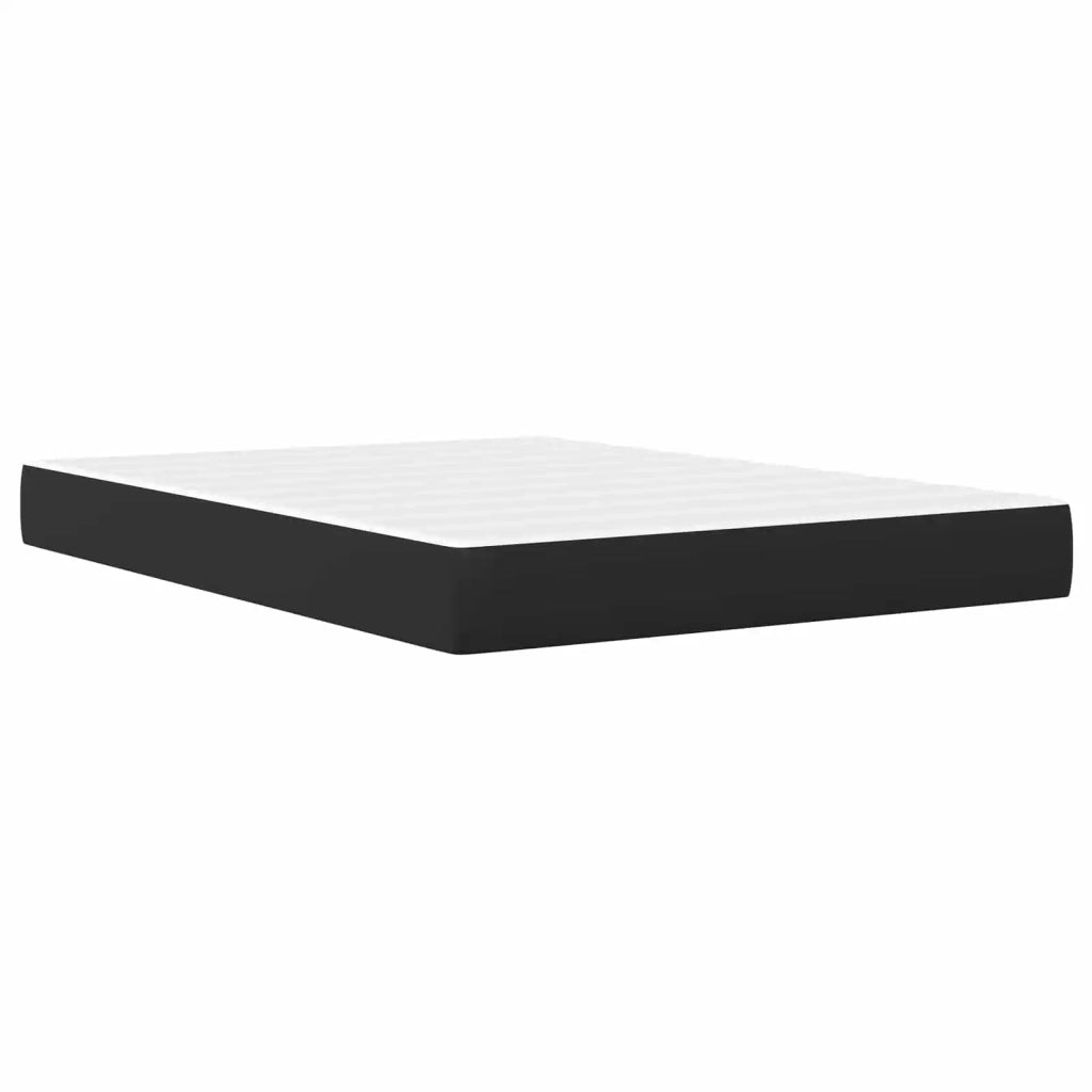 Struttura letto con materasso Nero 140 x 190 cm Similpelle 3414910
