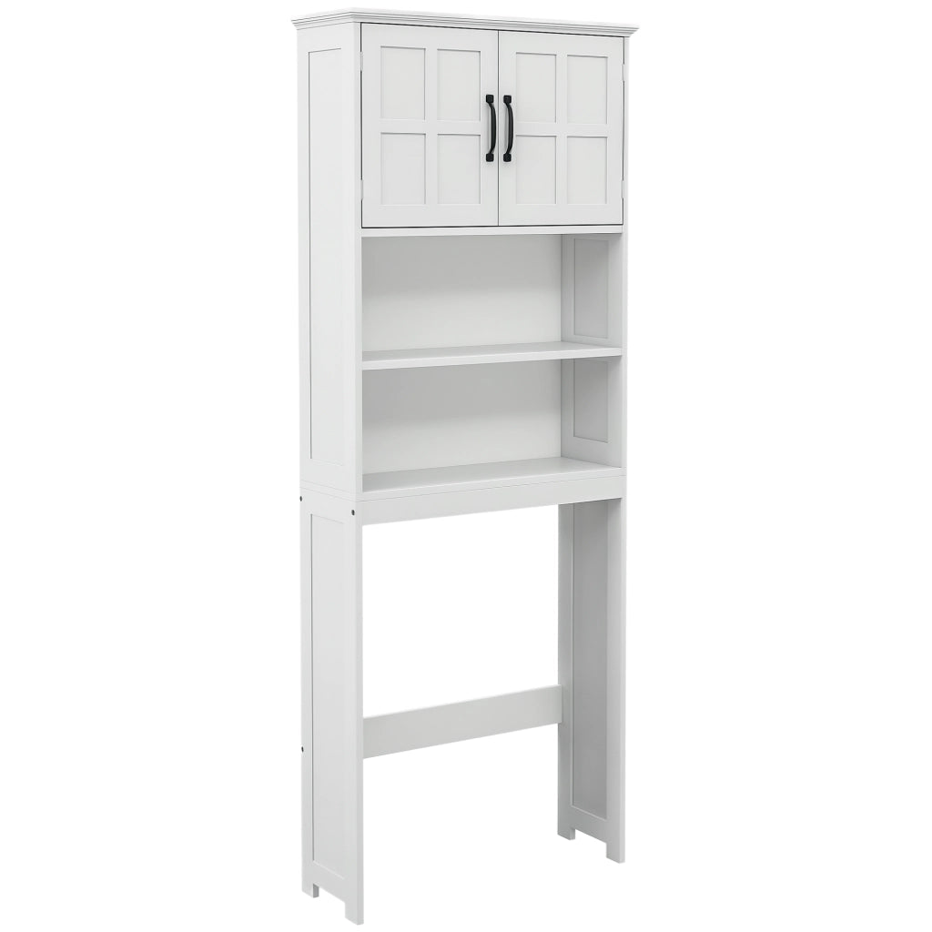 Mobiletto Sospeso per Bagno con 2 Ante e Ripiano Regolabile ¨C Minimal ¨C 66x23x178 Bianco
