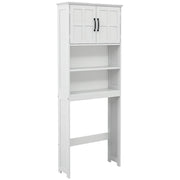 Mobiletto Sospeso per Bagno con 2 Ante e Ripiano Regolabile ¨C Minimal ¨C 66x23x178 Bianco