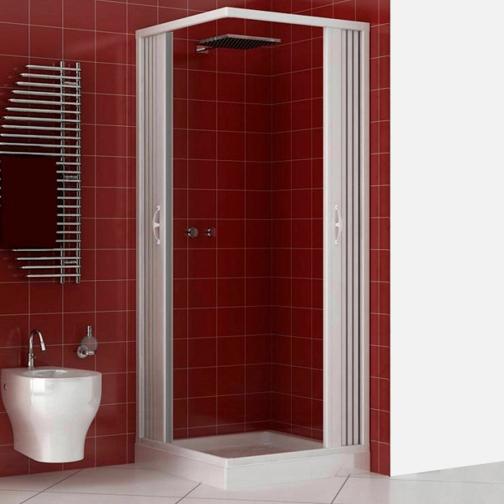 Box doccia Luna 70x80 cm in pvc apertura soffietto centrale