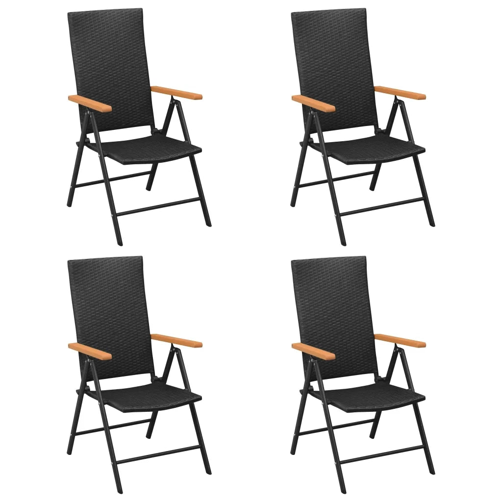 Set da Pranzo da Giardino 5 pz Nero e Marrone 3060089