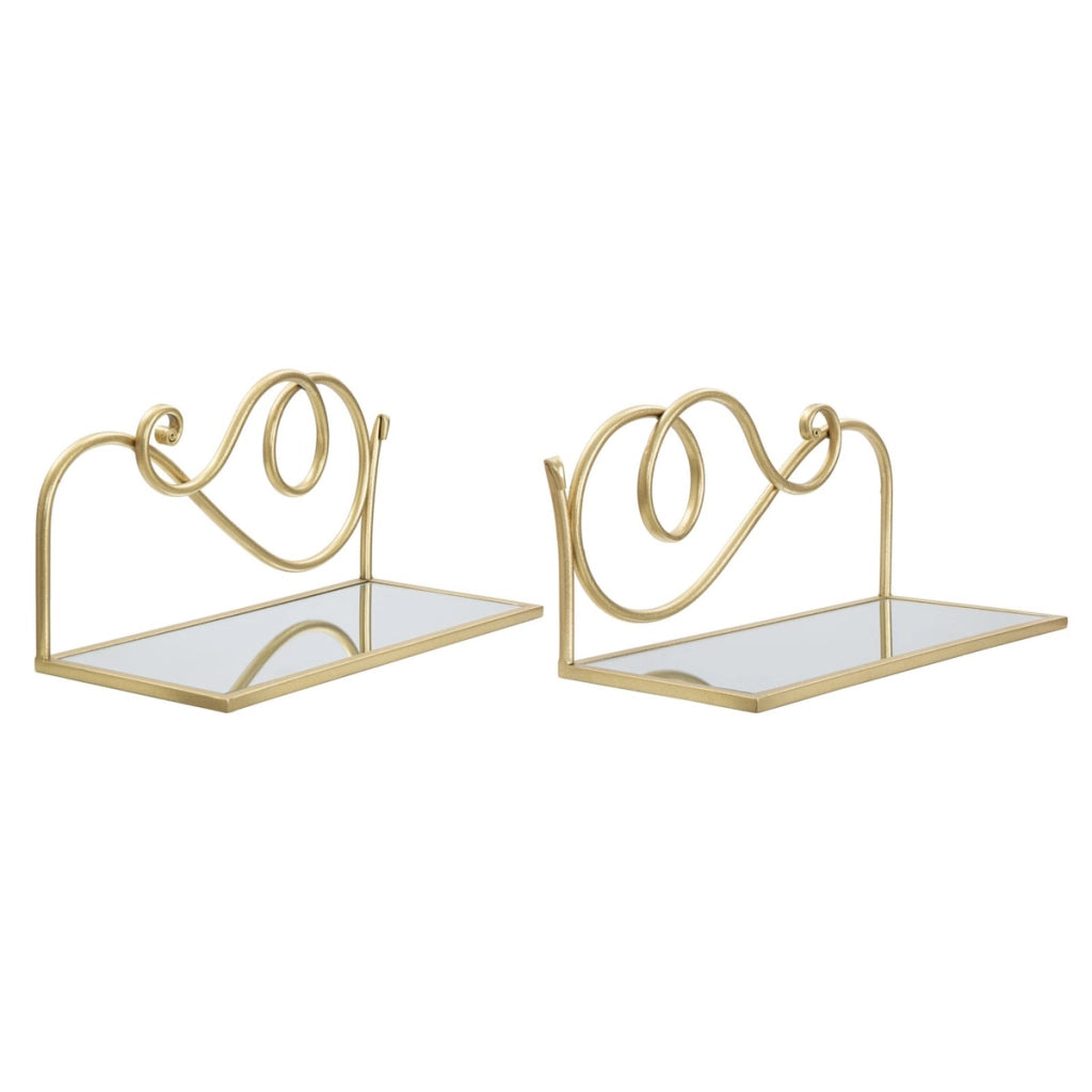 Mensola VKH226, Oro, Metallo, 41,5x18x20,5 cm