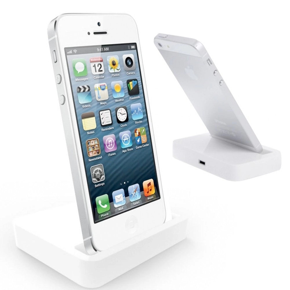Trade Shop - Docking Station Per Iphone 5 Basetta Porta Dock Base Usb Supporto Caricabatte -