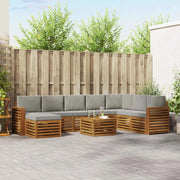 Set divano sezionale con cuscino 9 pcs Grigio Naturale e Chiaro 3375336