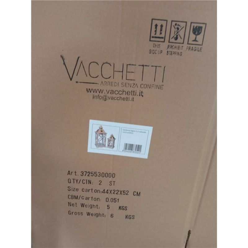 Lanterna legno 1-3 nero cm35x35h118