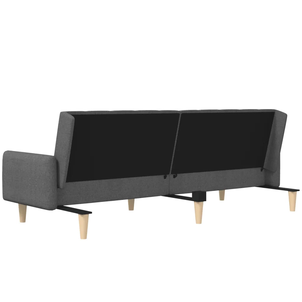 Divano letto | Sof¨¤ letto | Letto singolo a 2 Posti Grigio Scuro in Tessuto