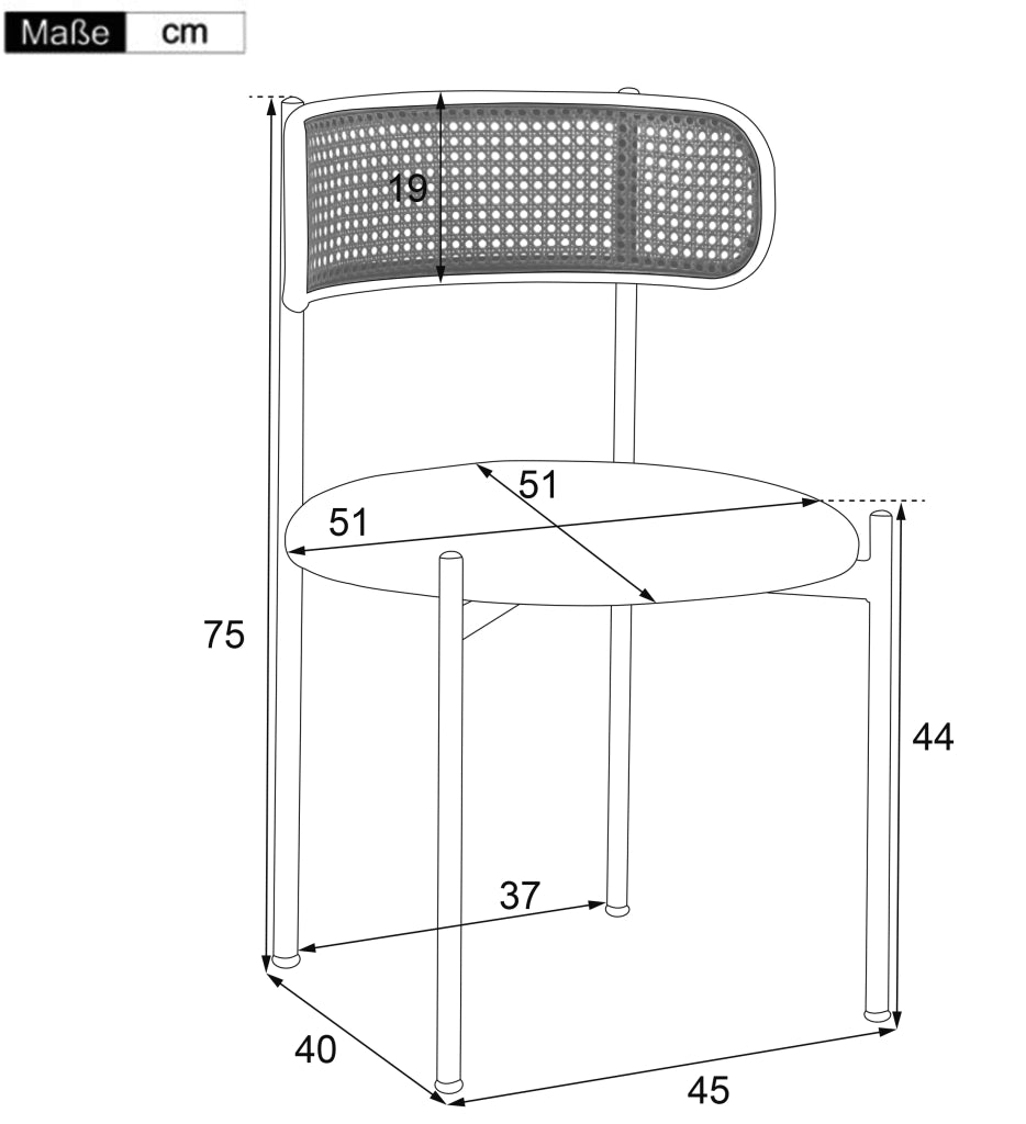 SET TAVOLO E SEDIE da pranzo 5 pezzi velluto e rattan nero e grigio
