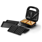Philips HD2350-80 Tostapane Piastra per Toast e Waffle Antiaderente Potenza 750W Nero-Argento