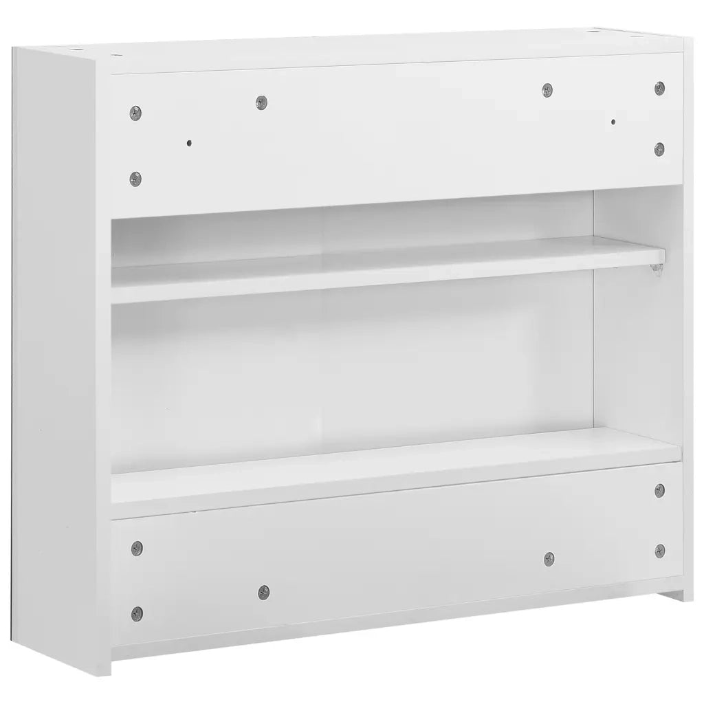 Armadietto a Specchio-Mobile con specchio Bianco 80x15x60 cm in MDF