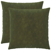 Cuscino 2 pz HEERLEN Verde 60 x 60 cm Fleece in microfibra 928086