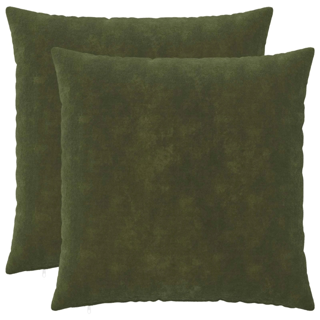 Cuscino 2 pz HEERLEN Verde 60 x 60 cm Fleece in microfibra 928086